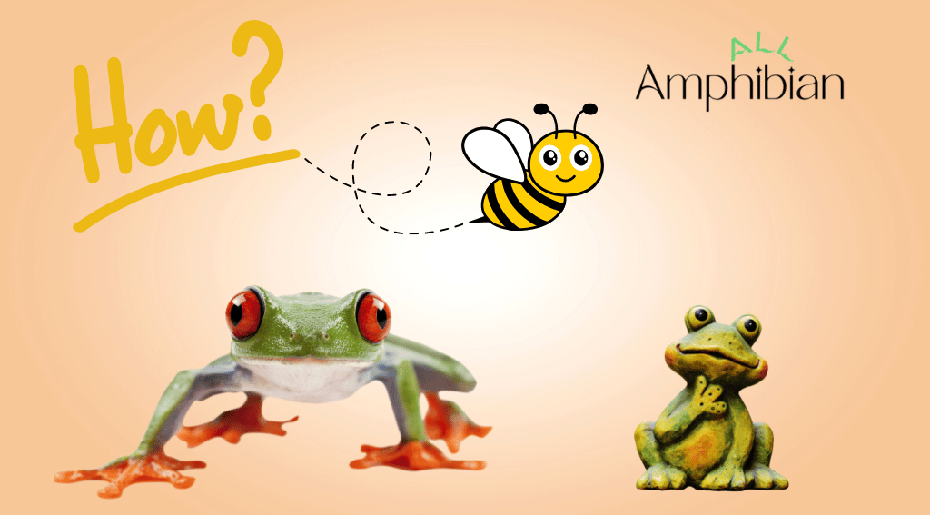 How do frogs eat bees